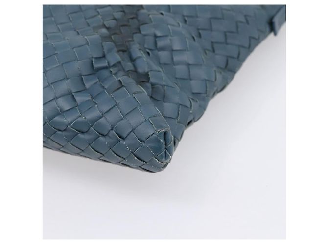 Borsa a tracolla BOTTEGA VENETA INTRECCIATO in pelle blu Auth ep16114V - vista 8
