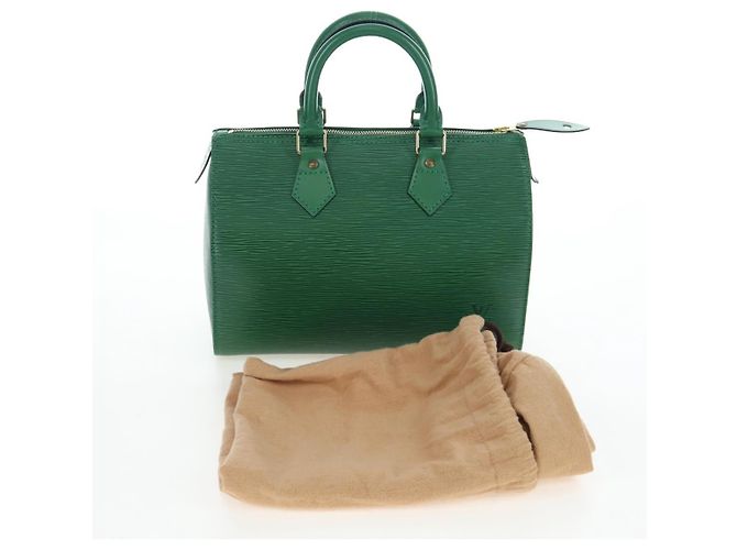 LOUIS VUITTON Epi Speedy 25 Hand Bag Borneo Green M43014 LV Auth 206255V - vista 12
