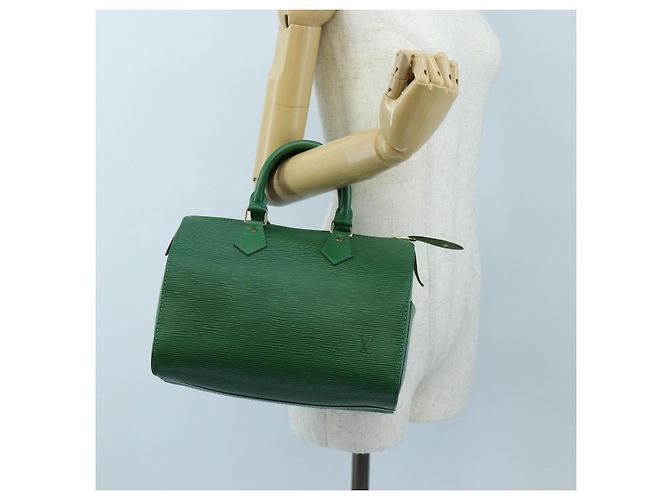 LOUIS VUITTON Epi Speedy 25 Hand Bag Borneo Green M43014 LV Auth 206255V - vista 22