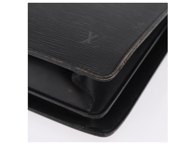 LOUIS VUITTON Epi Serviette Fermoir Business Bag Black M54352 LV Auth BA15512 - view 17