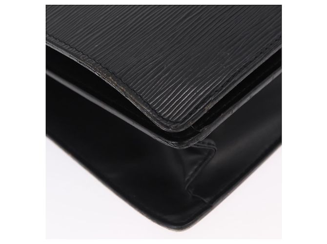 LOUIS VUITTON Epi Serviette Fermoir Business Bag Black M54352 LV Auth BA15512 - view 18