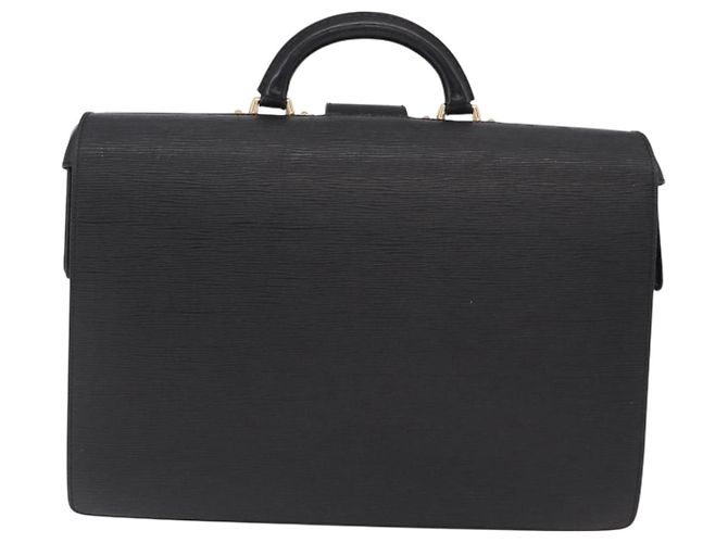 LOUIS VUITTON Epi Serviette Fermoir Business Bag Black M54352 LV Auth BA15512 - view 2
