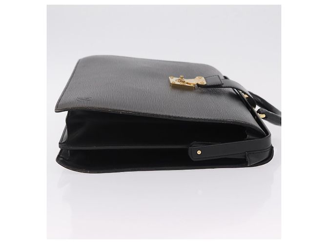 LOUIS VUITTON Epi Serviette Fermoir Business Bag Black M54352 LV Auth BA15512 - view 3