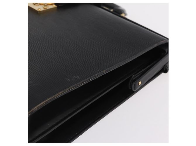 LOUIS VUITTON Epi Serviette Fermoir Business Bag Black M54352 LV Auth BA15512 - view 4