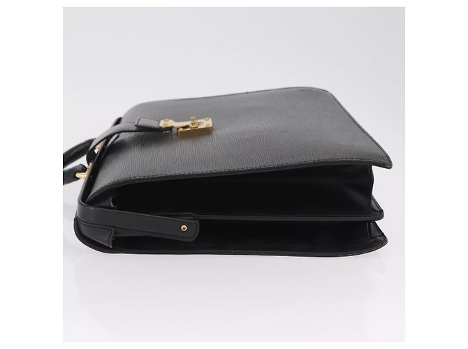 LOUIS VUITTON Epi Serviette Fermoir Business Bag Black M54352 LV Auth BA15512 - view 5