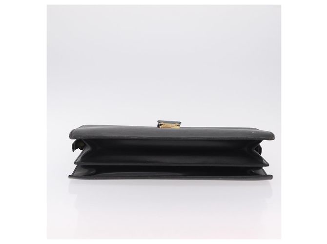LOUIS VUITTON Epi Serviette Fermoir Business Bag Black M54352 LV Auth BA15512 - view 6