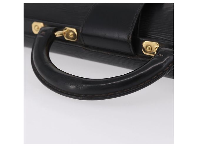 LOUIS VUITTON Epi Serviette Fermoir Business Bag Black M54352 LV Auth BA15512 - view 7