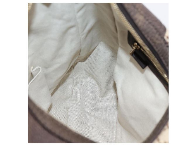 Borsa a tracolla GUCCI Diamante Horsebit Canvas Beige Tono Oro Auth mr2925V - vista 19
