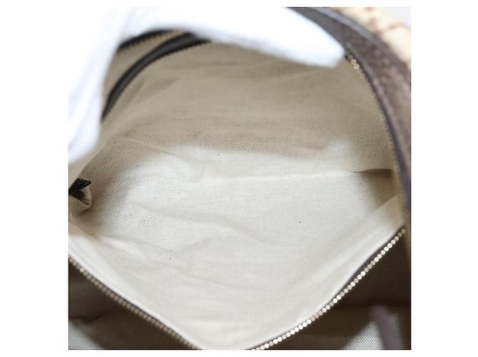 Borsa a tracolla GUCCI Diamante Horsebit Canvas Beige Tono Oro Auth mr2925V - vista 21