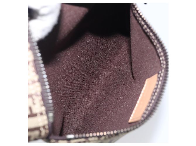 Pouch FENDI Zucchino Canvas Beige Auth kk712A - vista 10