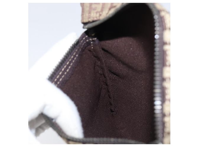 Pouch FENDI Zucchino Canvas Beige Auth kk712A - vista 11