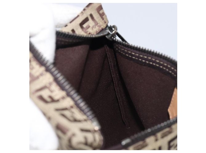 Pouch FENDI Zucchino Canvas Beige Auth kk712A - vista 17