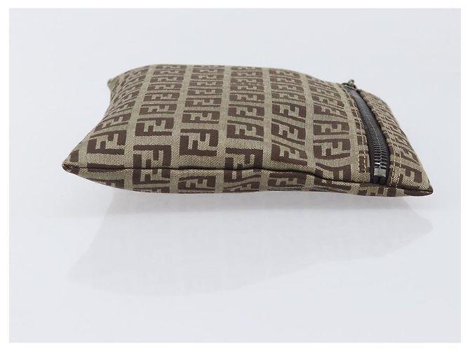 Pouch FENDI Zucchino Canvas Beige Auth kk712A - vista 3