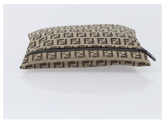 Pouch FENDI Zucchino Canvas Beige Auth kk712A - vista 5