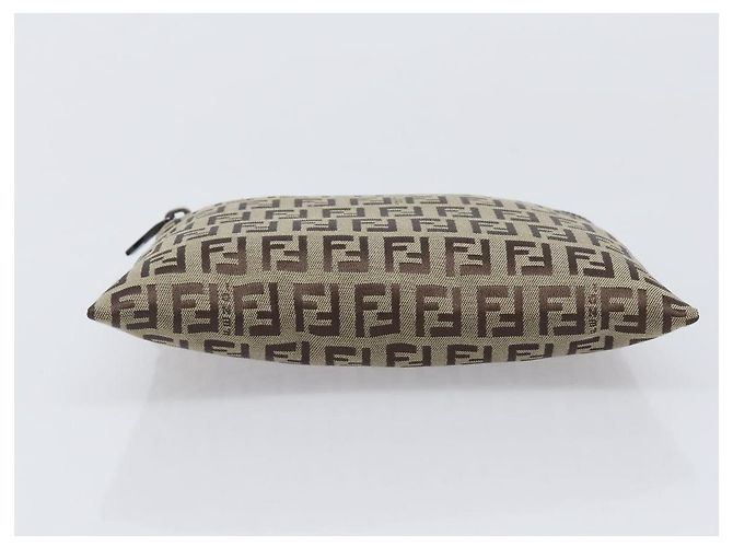 Pouch FENDI Zucchino Canvas Beige Auth kk712A - vista 6