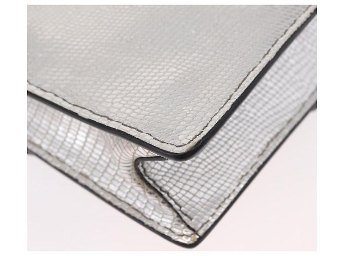 Miu Miu Schultertasche Leder Silber Authentisch 206274M - Ansicht 18
