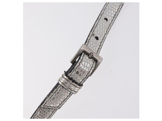 Miu Miu Schultertasche Leder Silber Authentisch 206274M - Ansicht 8