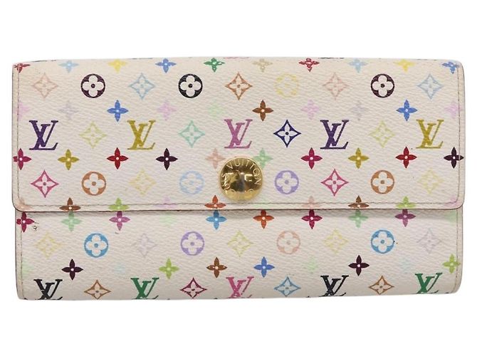 LOUIS VUITTON Monogram Multicolor Portefeuille Sarah Wallet M93745 Auth 206307 White - view 13