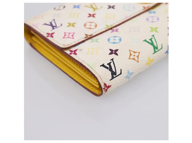 LOUIS VUITTON Monogram Multicolor Portefeuille Sarah Wallet M93745 Auth 206307 White - view 14