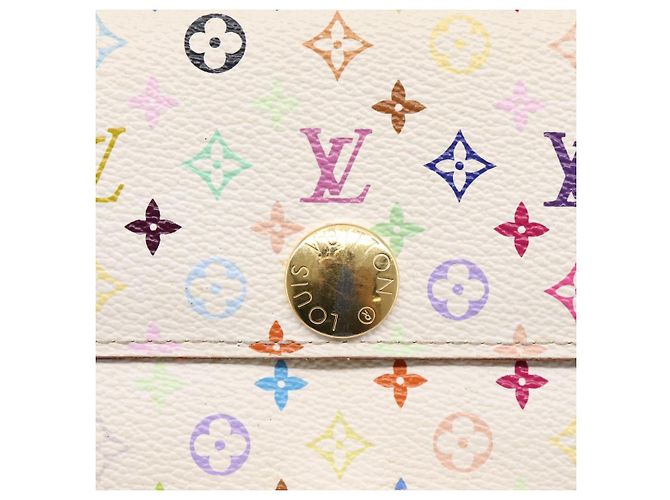 LOUIS VUITTON Monogram Multicolor Portefeuille Sarah Wallet M93745 Auth 206307 White - view 17