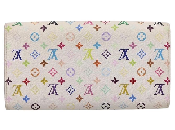 LOUIS VUITTON Monogram Multicolor Portefeuille Sarah Wallet M93745 Auth 206307 White - view 2