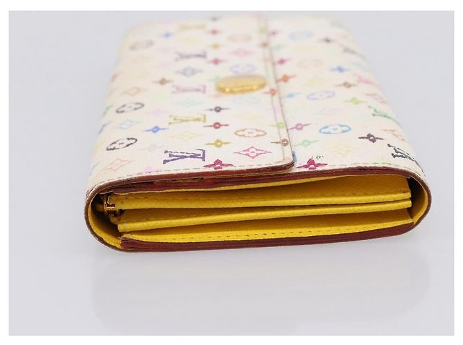 LOUIS VUITTON Monogram Multicolor Portefeuille Sarah Wallet M93745 Auth 206307 White - view 3