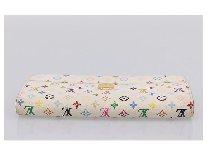 LOUIS VUITTON Monogram Multicolor Portefeuille Sarah Wallet M93745 Auth 206307 White - view 5