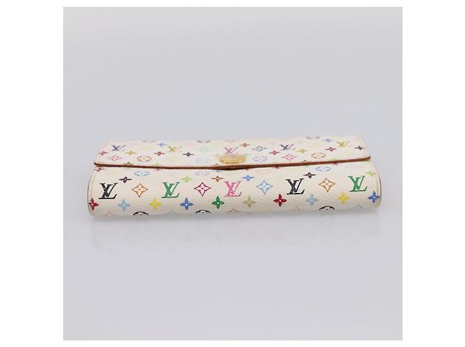 LOUIS VUITTON Monogram Multicolor Portefeuille Sarah Wallet M93745 Auth 206307 White - view 6