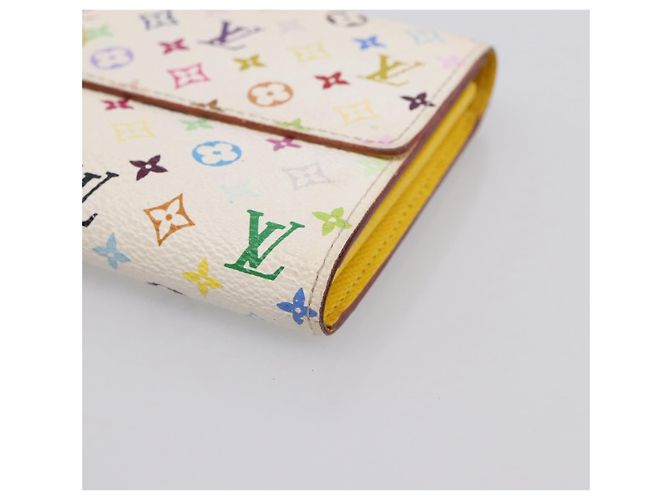 LOUIS VUITTON Monogram Multicolor Portefeuille Sarah Wallet M93745 Auth 206307 White - view 7