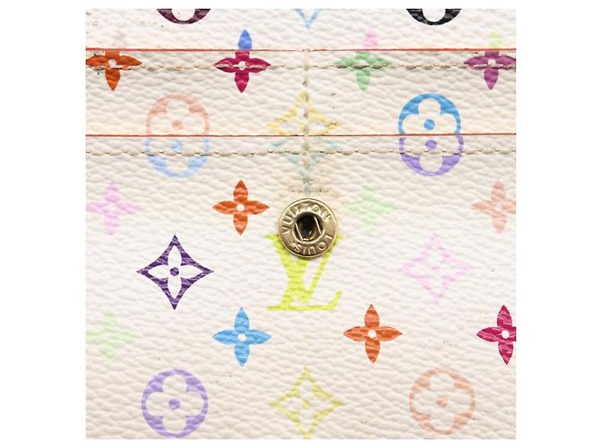 LOUIS VUITTON Monogram Multicolor Portefeuille Sarah Wallet M93745 Auth 206307 White - view 8