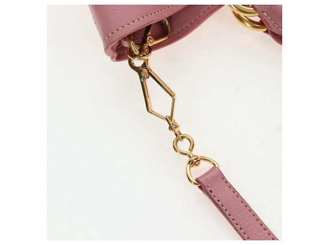 Borsa a mano Miu Miu in pelle 2way Rosa Tono Oro Auth 205829A - vista 16