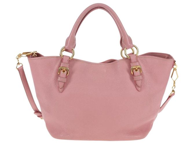Borsa a mano Miu Miu in pelle 2way Rosa Tono Oro Auth 205829A - vista 2