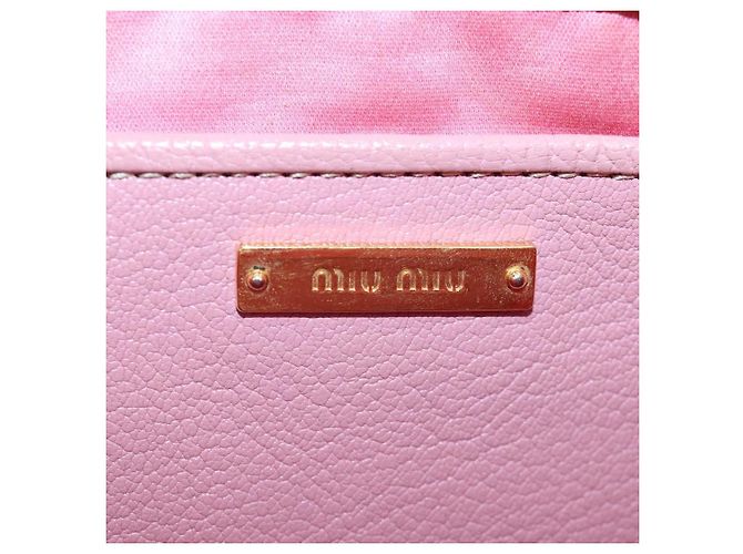 Borsa a mano Miu Miu in pelle 2way Rosa Tono Oro Auth 205829A - vista 24