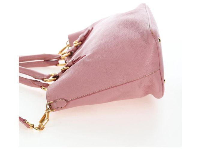 Borsa a mano Miu Miu in pelle 2way Rosa Tono Oro Auth 205829A - vista 3