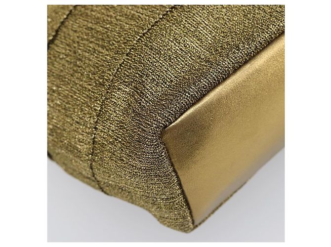 Bolso Salvatore Ferragamo Satin Gold Auth bs37259 - vista 15