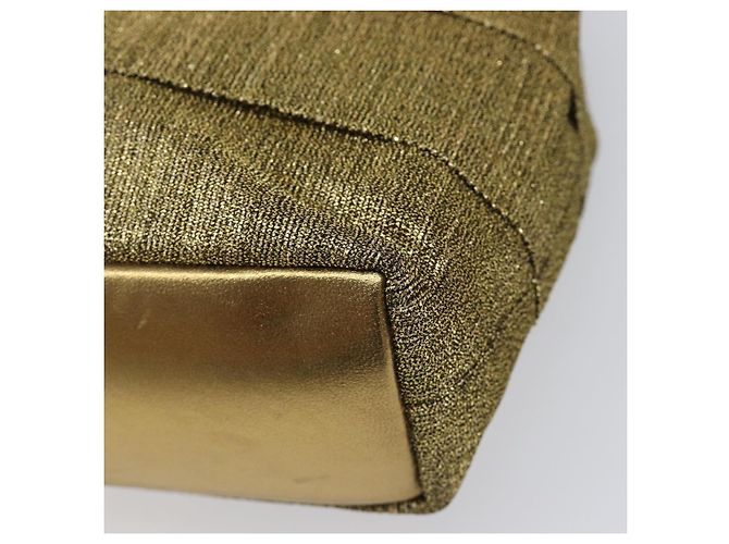 Bolso Salvatore Ferragamo Satin Gold Auth bs37259 - vista 16