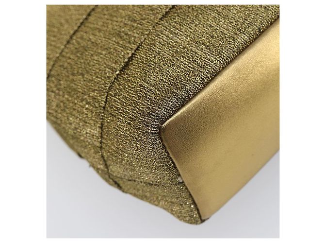 Bolso Salvatore Ferragamo Satin Gold Auth bs37259 - vista 17