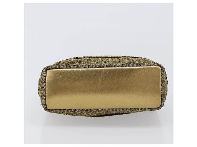 Bolso Salvatore Ferragamo Satin Gold Auth bs37259 - vista 5