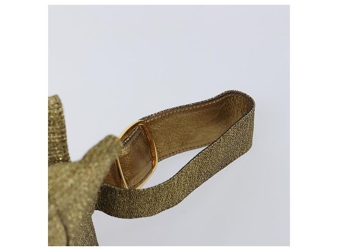 Bolso Salvatore Ferragamo Satin Gold Auth bs37259 - vista 9