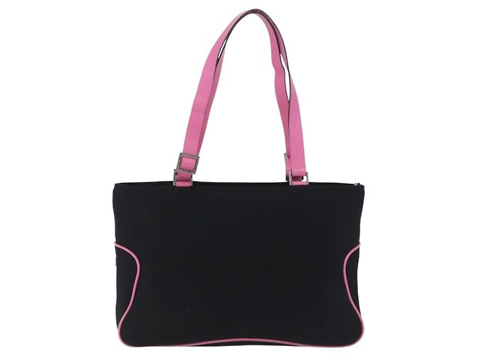 Sac à épaule Salvatore Ferragamo en coton noir et argent Auth ar14295 Argenté - vue 13