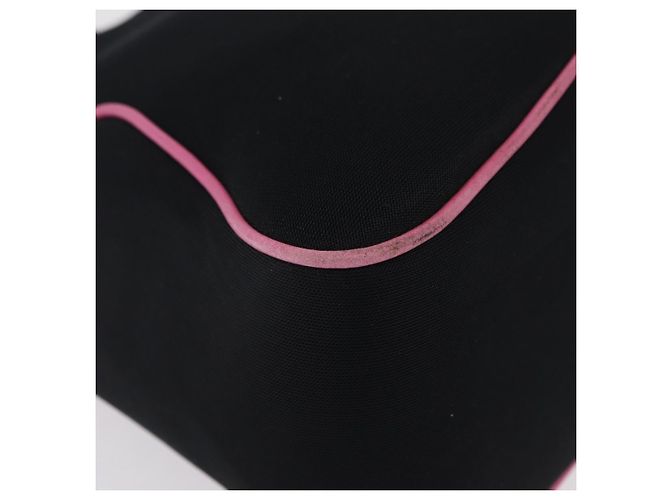 Sac à épaule Salvatore Ferragamo en coton noir et argent Auth ar14295 Argenté - vue 16