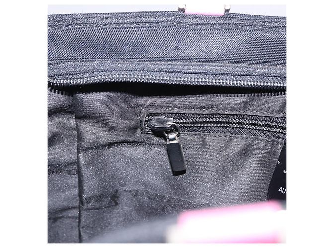 Sac à épaule Salvatore Ferragamo en coton noir et argent Auth ar14295 Argenté - vue 24