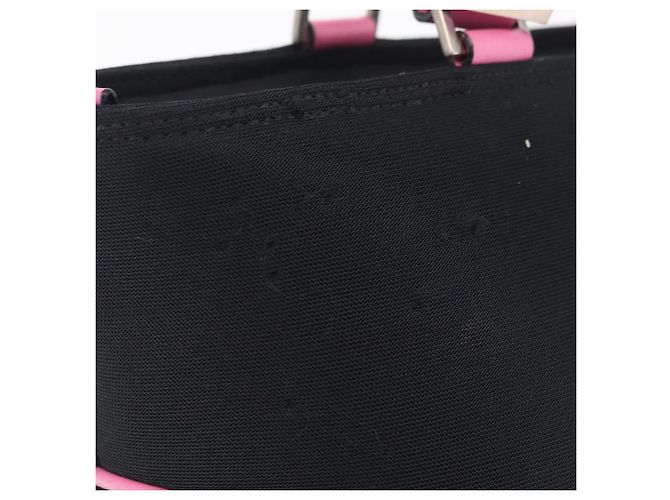 Sac à épaule Salvatore Ferragamo en coton noir et argent Auth ar14295 Argenté - vue 3