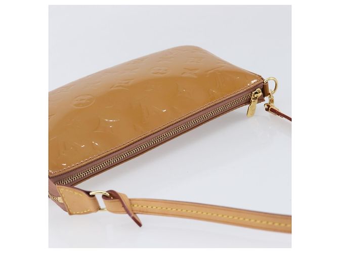 LOUIS VUITTON Monogram Vernis Pochette Pouch Rose Velours M91575 Auth ep16250A Pink - Ansicht 14