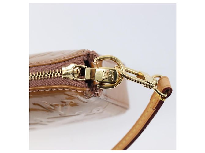 LOUIS VUITTON Monogram Vernis Pochette Pouch Rose Velours M91575 Auth ep16250A Pink - Ansicht 23