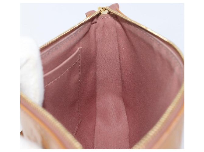 LOUIS VUITTON Monogram Vernis Pochette Pouch Rose Velours M91575 Auth ep16250A Pink - Ansicht 24