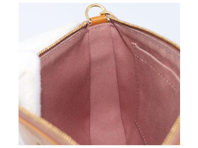 LOUIS VUITTON Monogram Vernis Pochette Pouch Rose Velours M91575 Auth ep16250A Pink - Ansicht 25