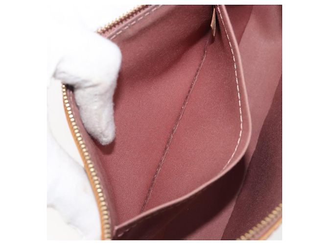 LOUIS VUITTON Monogram Vernis Pochette Pouch Rose Velours M91575 Auth ep16250A Pink - Ansicht 26