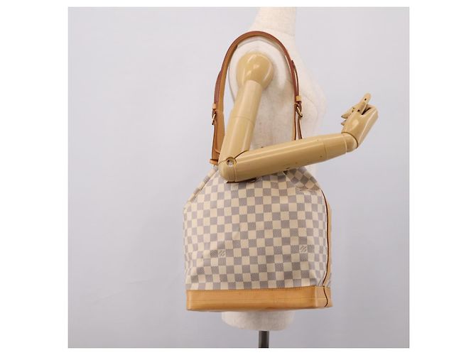 LOUIS VUITTON Damier Azur Noe Shoulder Bag N42222 LV Auth 205948V - vista 21