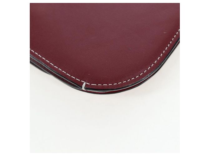 Borsa a tracolla LOEWE Anagram Gate Pochette in pelle Wine Red Gold Auth bs37417A D'oro Bordò - vista 16